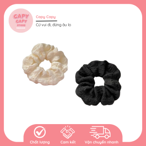 Dây buộc tóc xếp ly dễ thương nhẹ nhàng, nâng tầm nữ tính